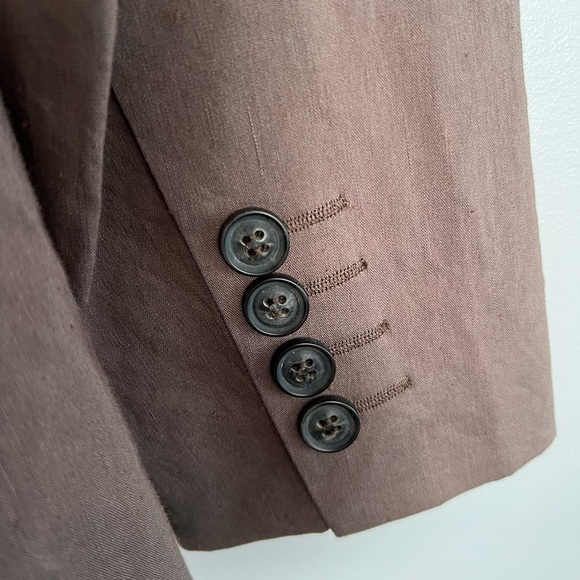 Jacob Linen Blazer NWOT brown colour size 3/4 - Picture 3 of 6